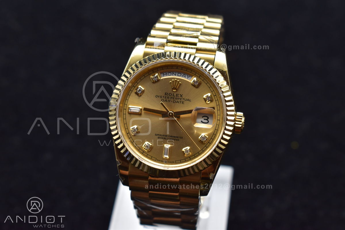 DayDate 36 YG BPF Best Version On President Bracelet A2836 V2